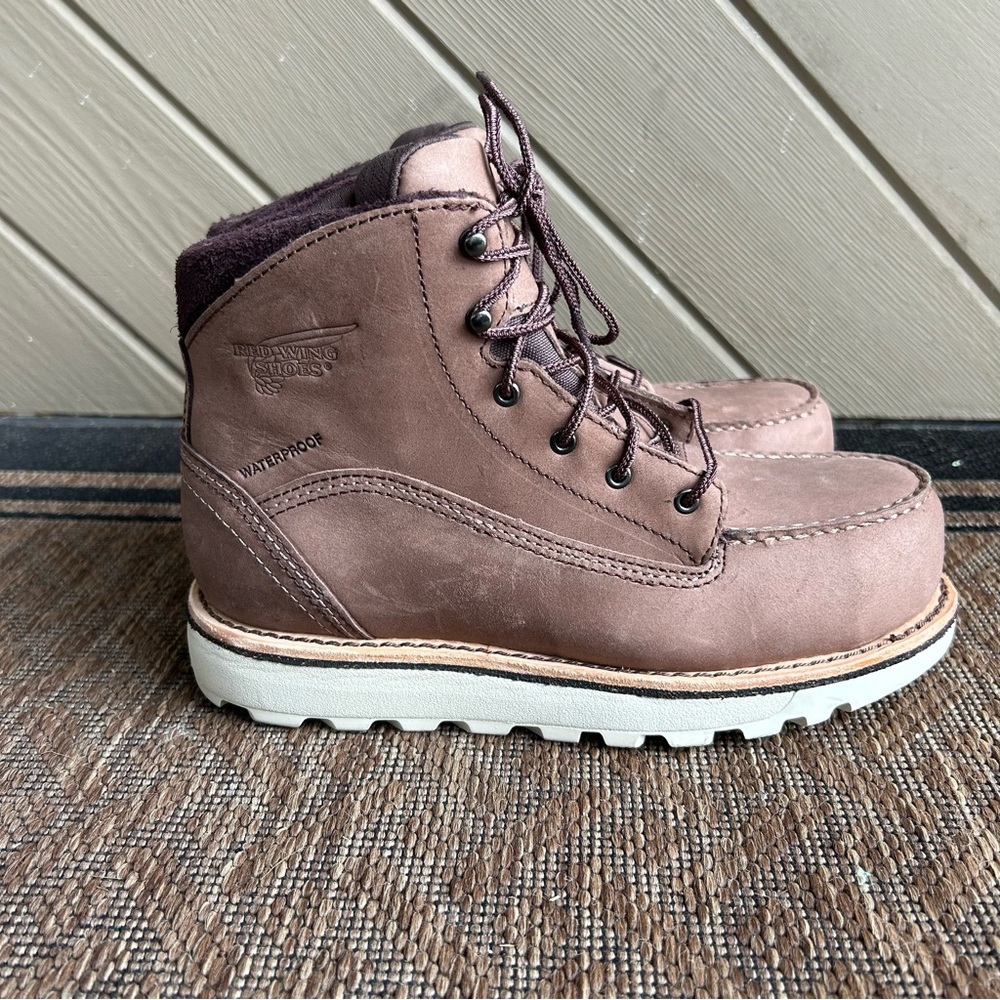 Red Wing Shoes Dark Brown Leather Boots sz 7.5